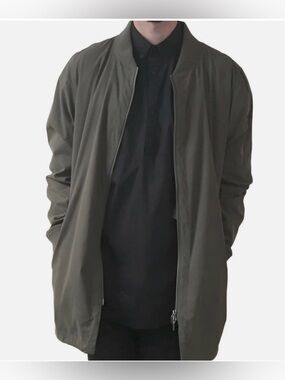 Zanerobe Olive Bomber Jacket with Zip Front